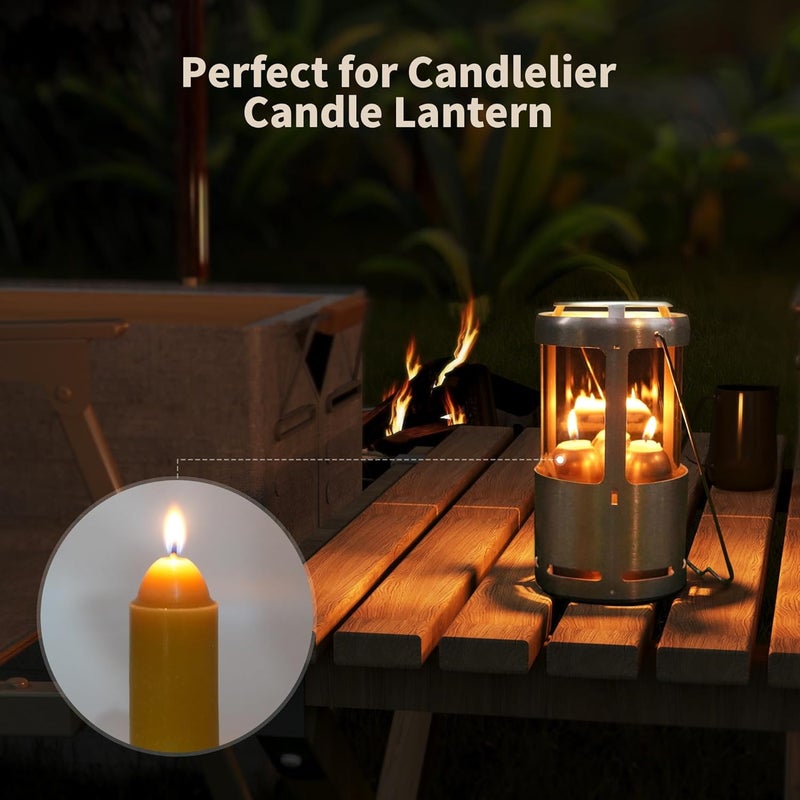 NOMFIX 15-Hour Natural Beeswax Candles Compatible with Candle Lanterns - Smokeless Clean Long Lasting Burning for Outdoor, Camping, Emergency, Survival Emergency Preparedness- 20Pack - Image 3